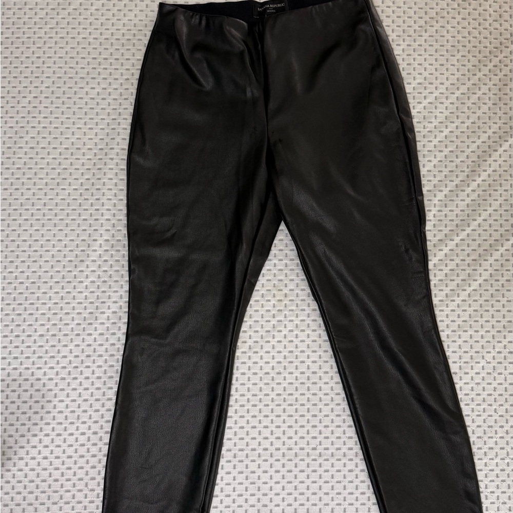 Banana Republic Black Leather Leggings